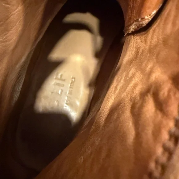 Men's Brown CLIF Leather Boots size 39.5 EUC - Picture 4 of 5